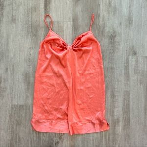 Victoria secret salmon pink bow style slip mini sleep lingerie dress